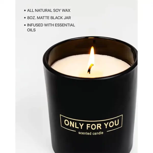 Home Decoration Custom Soy Wax Glass Jar Scented Candle - Giftatbox